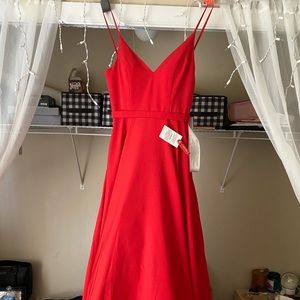 Beautiful Ieena by Mac Duggal red gown